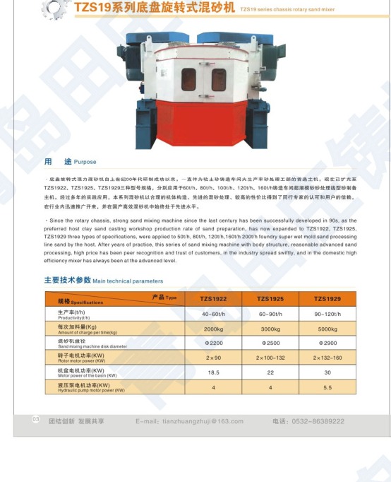TZS19 series rotary sand mixer
