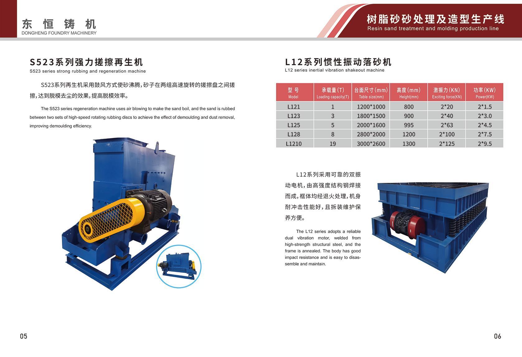 L12 series inertial vibration shakeout machine